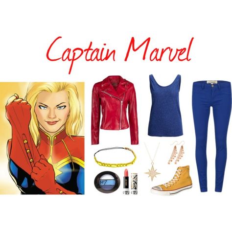 Marvel Disneybound, Red Moto Jacket, Marvel Fashion, Everyday Cosplay, Carol Danvers, Disney Style, Captain Marvel, Chiffon Top, Dorothy Perkins