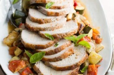 Easy Pork Loin Recipes, Ratatouille Ingredients, Pork Loin Ribs, Roasted Pork Loin, Cooking Eggplant, Pork Loin Roast Recipes, Slow Cooker Recipes Pork, Ratatouille Recipe, Summer Vegetables