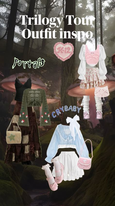 Portals Outfit, Melanie Martinez Aesthetic Outfits, Melanie Martinez Outfit Ideas, Melanie Martinez Style, Melanie Martinez Outfits, Melanie Martinez Concert, Rave Concert, Concert Fits, Cool Avatars