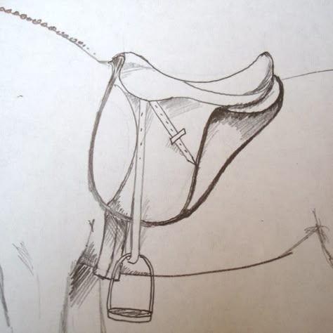 Dressage Saddle Horse Drawing Tutorial, Horse Art Drawing, Horse Sketch, Drawing Animals, Body Base Drawing, Horse Tattoo, Horse Drawing, Horse Drawings, Drawing Supplies