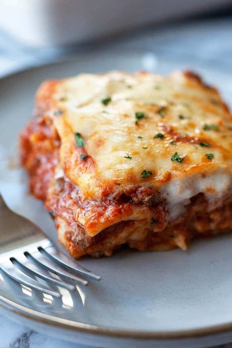 World's BEST Italian Classic Lasagna Recipe (VIDEO) (with VIDEO) | Foodtasia Lasagna Recipe Videos, Lasagna Recipe Without Ricotta, Recipe With Ricotta, Recipe Lasagna, Recipes Lasagna, Lasagna Recipe With Ricotta, Classic Lasagna Recipe, Italian Lasagna, Béchamel Sauce