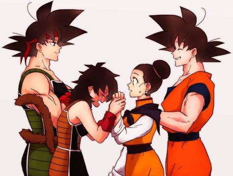 Bardock, Gine, Chi Chi, & Goku Gine Dbz, Goku And Chichi, Vegeta And Bulma, Dragon Ball Super Artwork, Dragon Ball Super Art, Dbz Art, Dragon Ball Image, Dragon Balls, Dragon Ball Goku