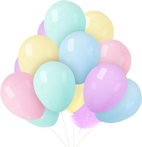 Amazon.com: KBZVNAF Pastel Balloons Latex Party Balloons - 50 Pack 12 inch Helium Multicolor Macaron Balloons for Baby Shower Birthday Wedding Rainbow Party Decorations : Home & Kitchen Rainbow Party Decorations, Pastel Balloons, Rainbow Party, Baby Shower Balloons, Party Balloons, Macarons, Balloons, Party Decorations, Pastel