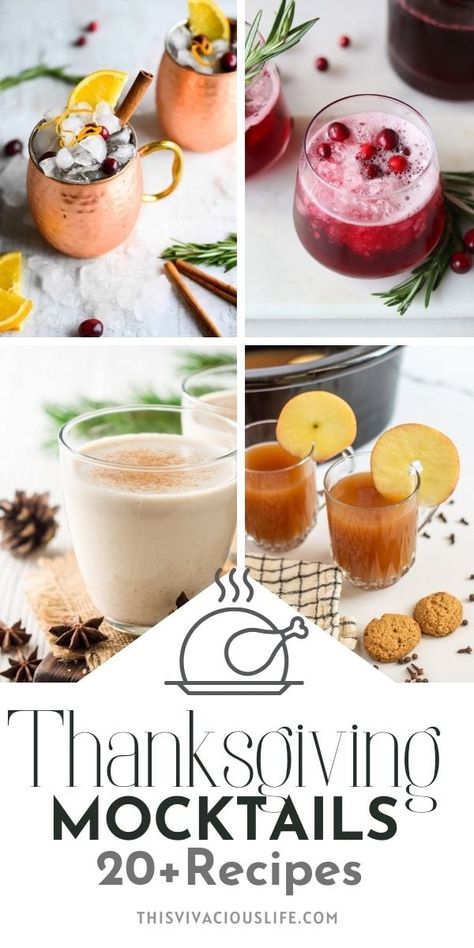 Thanksgiving Mocktails, Thanksgiving Drinks Non Alcoholic, Thanksgiving Recipes Drinks, Holiday Mocktail, Thanksgiving Punch, Virgin Drinks, Thanksgiving Entertaining, Classic Thanksgiving, Thanksgiving Drinks