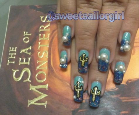 "Son Of The Sea God" Percy Jackson And The Olympians God Percy Jackson, Sea God, The Olympians, Percy Jackson Books, Percy Jackson And The Olympians, Nails Designs, Percy Jackson, Cute Nails, Nail Art Designs