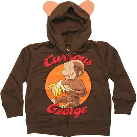 Shop for the Curious George Monkey Ears Toddler Hoodie today. This is an officially licensed Curious George Toddler Hoodie available now. Size: 2T.  Color: Brown.  Gender: male. Banana Character, Future Son, Classy Outfits Men, School Tops, Curious George, Toddler Hoodie, Clothing Pieces, Tailored Shirts, Outfits Men