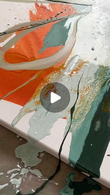 Abstract Painting Easy, Abstract Painting Acrylic Modern, Diy Paintings, Abstract Art Painting Techniques, Art Demo, Painting Easy, Painting Inspo, Abstract Painters, January 11