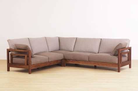 Wooden L Shaped Sofa, L Shape Wooden Sofa Design, Wooden Corner Sofa Design, Furniture Design For Bedroom, Corner Sofa Wooden, L Shaped Sofa Designs, Crochet Furniture, L Shape Sofa Set, Bedroom Furniture Ideas