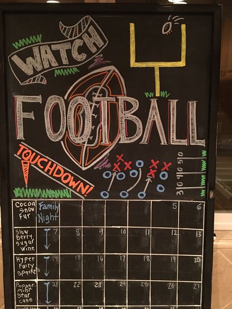 Football Whiteboard Ideas, Chalkboard Party Ideas, Football Chalkboard Art, Football Chalkboard, Whiteboard Drawings, Whiteboard Ideas, Chalkboard Party, Football Plays, 2nd Birthday Party For Boys