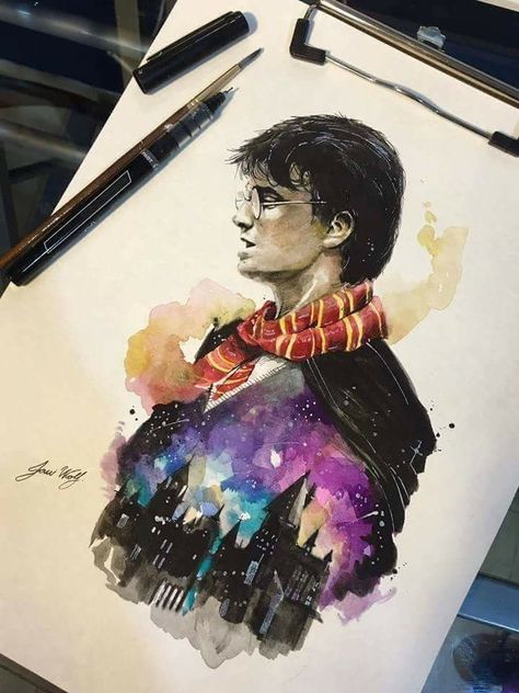 Harry Potter art 🎨 A Drawing, Hogwarts, Harry Potter