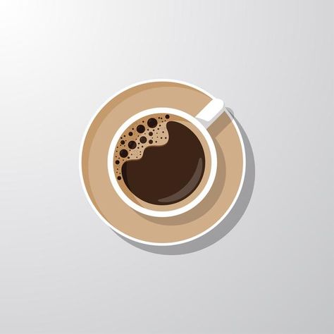 Realistic cup of coffee top view Premium... | Premium Vector #Freepik #vector #food #menu #coffee #design Coffee Cup From Top View, Cup Illustration Design, Cafe Animation, Menu Coffee Design, Coffee Cup Photography, Coffee Cup Top View, Cup Of Coffee Illustration, Coffee Vector Art, Coffee Stain Art