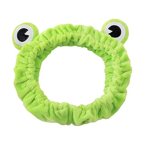 Frog Headband, Green Funny, Makeup Headband, Frog Eye, Face Cleaning, Face Washing, Spa Headband, Funny Frogs, Cute Frog