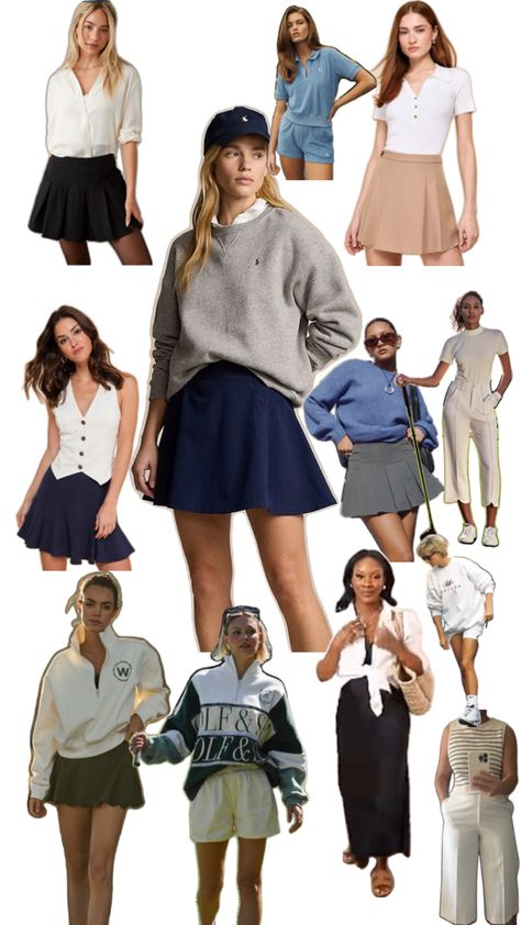 Prep Outfits, Casual Outfits Sporty, Sporty Fashion, Chique Outfit, Smart Casual Women, Capsule Outfits, Smart Casual Outfit, Tennis Clothes, Elegant Outfit