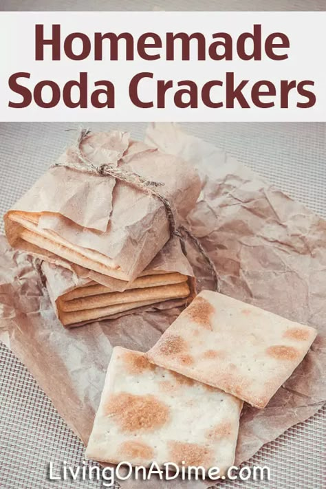 Soda Crackers Recipe, Homemade Soda Crackers, How To Make Crackers, Homemade Enchilada Sauce Recipe, Homemade Crackers Recipe, Easy Homemade Snacks, Homemade Ketchup Recipes, Soda Crackers, Cream Crackers