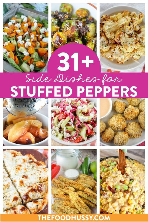 Every wonder what to serve with Stuffed Peppers? They are sort of an all-in-one meal – but one pepper looks a little bare on the plate by itself! I’ve got 31+ side dish recipes that are a perfect fit for Stuffed Peppers including salads, carbs and veggies! Butternut Squash Spinach, Stuffed Peppers With Rice, Taco Stuffed Peppers, Best Side Dish, Herb Roasted Potatoes, Side Dishes Salads, Green Beans And Tomatoes, Beef And Rice, Goat Cheese Salad