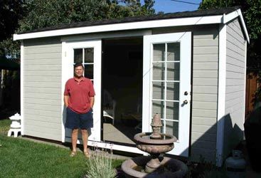 Converting Sheds into Livable Space – Miniature Homes and Spaces Guest House Shed, Converted Shed, Livable Sheds, Shed Guest House, Wood Sheds, Garden Shed Interiors, Backyard Guest Houses, Bar Shed, Cheap Sheds