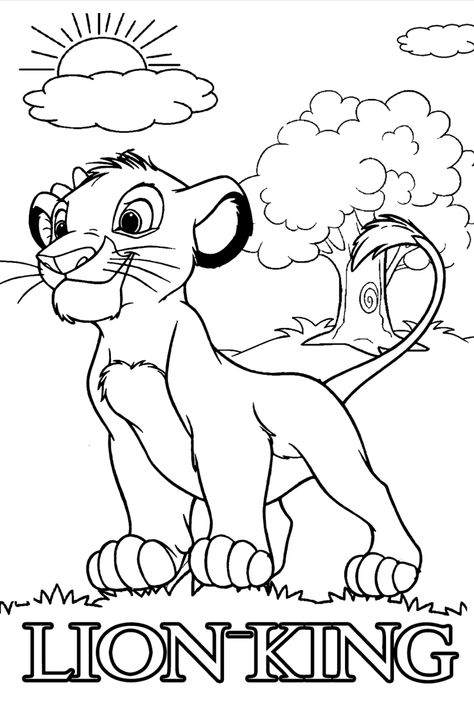 Lion King Coloring Pages, Lion King Images, Fish Coloring, King Drawing, Lion Coloring Pages, Lion King Drawings, Lion Fish, Lion Pictures, Film Disney