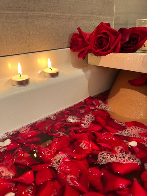 Roses In Bathtub, Bathtub Flowers, Rose Petal Bath, Bath Aesthetic, Spiritual Bath, Tub Time, Romantic Girl, Life Is Too Short, Too Short