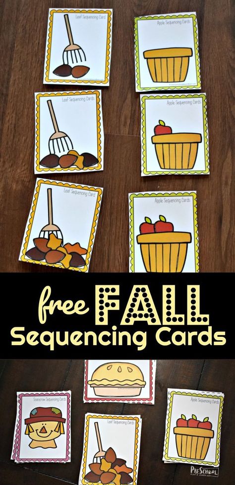 Thanksgiving Sequencing Activity, Fall Season Activities Preschool, September Apples, Fall Math Activities, Easy Math Activities, Christian Classroom, Toddler Math, Fall Lesson Plans, Fall Centers