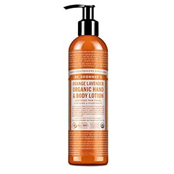 Dr. Bronner's - Organic Lotion (Orange Lavender, 8 Ounce) - Body Lotion and Moisturizer, Certified Organic, Soothing for Hands, Face and Body, Highly Emollient, Nourishes and Hydrates, Vegan, Non-GMO Organic Body Lotion, Dr Bronners, Lavender Lotion, Organic Lotion, Orange Lavender, Natural Preservatives, Hand Body, Hand Body Lotion, Hemp Seed Oil