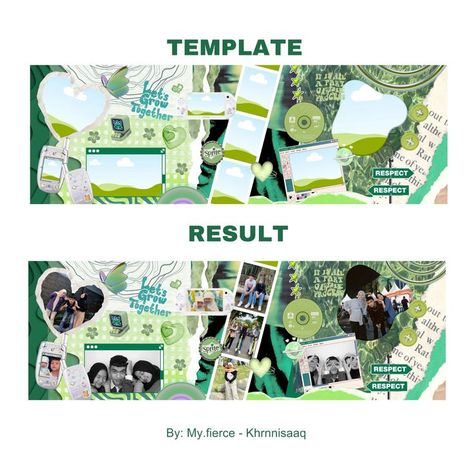 #canvatemplates #InstagramStoryTemplate #InstaStoryTemplate Digital Scrapbook Layouts, Green Scrapbook Ideas, Canva Layout Ideas, Collage Scrapbook Layouts, Green Scrapbook, Instagram Design Creative, Creative School Project Ideas, Online Scrapbook, Graphic Shapes Design