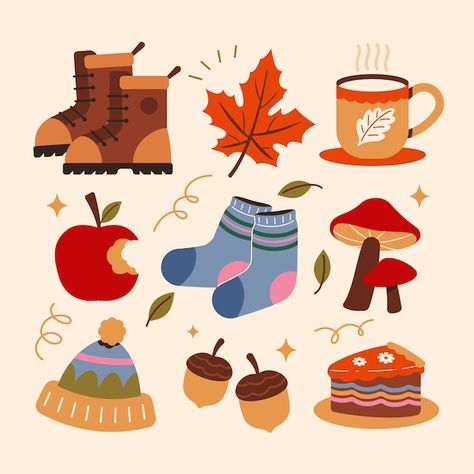 Autumnal Inspiration, Autumn Doodles, Autumn Elements, Autumn Celebration, Fall Clip Art, Pumpkin Illustration, Branch Vector, Kids Playroom Decor, Preschool Colors