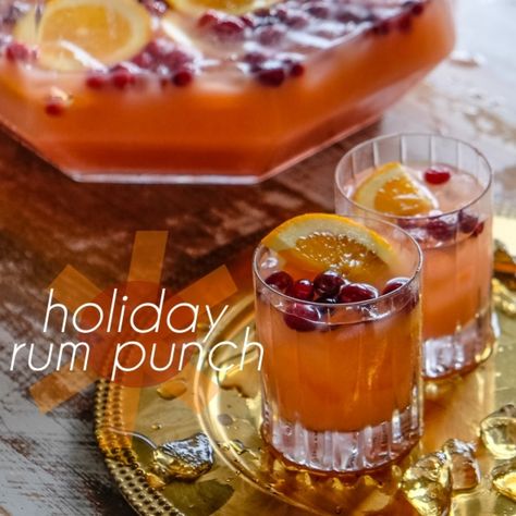 Your holidays will get tropical with Holiday Rum Punch. Find the recipe on Shutterbean.com! Holiday Rum Punch, Cream Of Coconut, Piccata Recipe, Chicken Piccata Recipe, Coctails Recipes, Christmas Punch, Rum Punch, Rum Drinks, Chicken Piccata