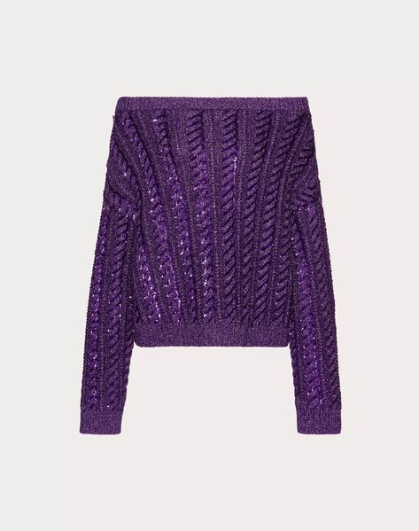 Lurex Sweater, Valentino Women, Violet Purple, Knitwear Design, Fashion Girl, Jumpers For Women, Chunky Knit, Cardigans For Women, Valentino Garavani