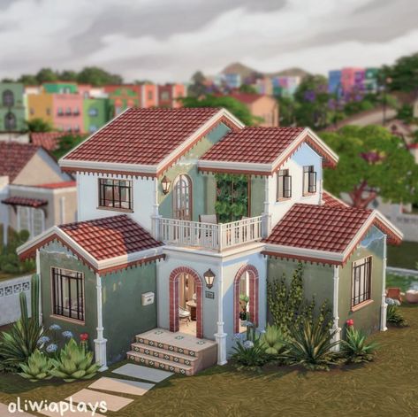 Sims 4 Loft, Sims 4 Houses Layout, The Sims 4 Lots, Die Sims 4, Sims 4 Family, Sims Houses, Small House Layout, Sims Builds, Sims 4 House Plans