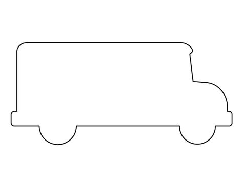 Bus pattern. Use the printable outline for crafts, creating stencils, scrapbooking, and more. Free PDF template to download and print at http://patternuniverse.com/download/bus-pattern/ School Bus Template, Bus Template, Rosa Parks Bus, School Bus Crafts, Bus Crafts, Bus Safety, Coloring Crafts, Transportation Activities, About Blank