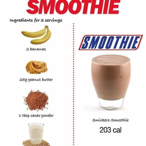 Calories Fact Tips on Instagram: “Which smoothie do you love most? 1,2,3 or 4? 😊❤️ . ✔Follow 👉 @smoothie4diet 💪 for the best nutrition, mindset and weightloss tips! . If…” Low Calorie Protein Shake, Low Calorie Shakes, Snickers Protein, Low Sugar Smoothies, Protein Milkshake, Breakfast Shakes, Low Calorie Breakfast, Protein Smoothie Recipes, Smoothie Drink Recipes