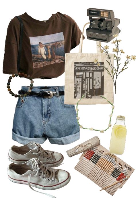 Aesthetic Summer Outfits Casual, Merliah Summers Outfit, Retro Core Outfits, 90s Outfit Inspiration, 80s Inspired Outfits, Salted Granola, Short Fits, Vintage Summer Outfits, Outfits Retro