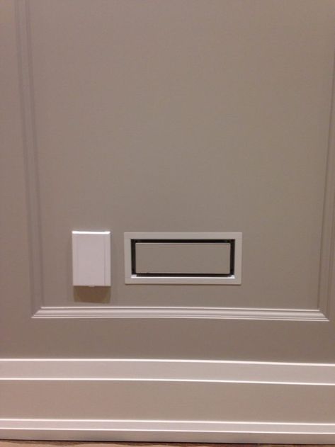 Stealth Air Registers - Fine Homebuilding Modern Air Vents, Hvac Return Cover, Air Vents In Wall, Wall Register Covers, Modern Outlet Covers, Air Return Vent Cover, Return Air Vent, Wall Vent Covers, Wall Registers