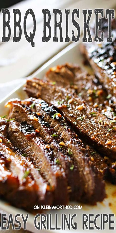 Bbq Brisket Recipes, Bbq Beef Brisket, Grilled Brisket, Summer Dinner Recipes Grill, Beef Brisket Recipe, Brisket Recipe, Beef Brisket Recipes, Easy Grilling Recipes, Corned Beef Brisket