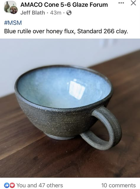 Amaco Blue Rutile Glaze Combinations, Dark Clay Glaze Ideas, Black Clay Glaze Ideas, Brown Clay Glaze Ideas, Brown Bear Clay Glaze Ideas, Clay Bear, Pottery Patterns, Glazed Bowl, Beginner Pottery