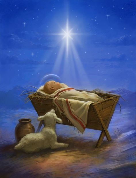 Jesus In The Manger, Jesus In A Manger, Happy Birthday Jesus, Meaning Of Christmas, True Meaning Of Christmas, Advocate Art, Christmas Jesus, Christmas Nativity Scene, Christmas Scenes