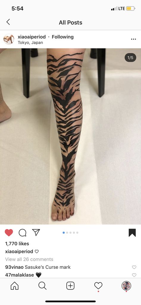 Tiger Pattern Tattoo, Tiger Stripes Tattoo, Tiger Print Tattoo, Zebra Print Tattoos, Tiger Stripe Tattoo, Stripe Tattoo, Makeup Practice, Tattooed Girls, Inspired Tattoos