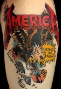 Meanwhile in America: People are getting Inked with... Air Force Tattoo, Navy Tattoos, Marine Tattoo, Meanwhile In America, Tattoo Sites, Patriotic Tattoos, Flag Tattoo, Bad Tattoos, Scary Places