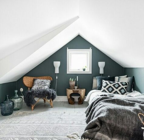 Small Attic Bedroom Designs, Small Loft Bedroom, Small Attic Bedroom, Modern Boho Bedroom, Attic Bedroom Designs, Attic Loft, Small Attic, Attic Design, Small Loft