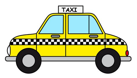 Cartoon Taxi Cab Clip Art Taxi Drawing, Easy English Conversation, New York Theme, New Year Clipart, New York Taxi, Label Shapes, Kids Background, Floral Border Design, Themes Photo