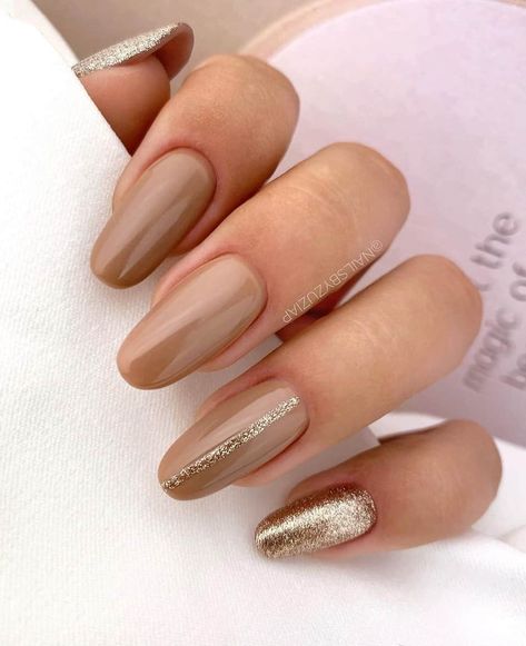 Looking for chic beige nails inspiration? You’ll love this list of beige nails with design ideas for any season including beige nails with glitter, acrylic nails with rhinestones, nude beige nails, classy almond nails, short natural nails, beige coffin nails, and more. Get an elegant and modern aesthetic with these stunning nails! Convocation Nail Ideas, Black And Beige Nails Short, Beige French Manicure, Cream Nails Designs Classy, Classy Nude Nails 2024, Gold And Beige Nails, Beige Nails Design Classy, Simple Beige Nails, Beige Nails With Glitter