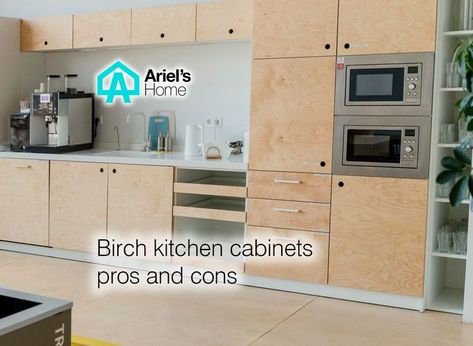 Birch Cabinets Kitchen, Birch Kitchen Cabinets, Birch Kitchen, Kitchen Island With Sink, Birch Cabinets, Barn Kitchen, Diy Kitchen Renovation, Cabinet Remodel, Kitchen Cabinet Doors