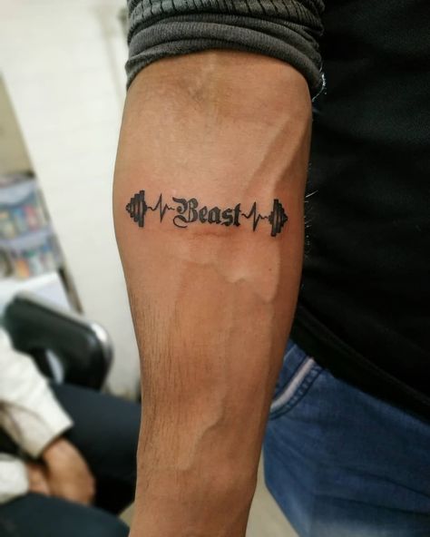 Tattoo Ideas For Men Gym, Dumbell Tattoo Ideas For Men, Small Gym Tattoos For Men, Small Fitness Tattoo, Gym Tattoo Ideas For Men Forearm, Gym Small Tattoo, Crossfit Tattoo Ideas Men, Weight Tattoo Fitness, Dumbbells Tattoo