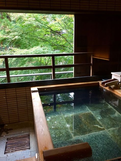 Bathroom Designs 2023, Japanese Bath House, Japanese Spa, Japanese Bathroom, Japanese Bath, Traditional Japanese House, Outdoor Bath, House Layout, Japanese Interior