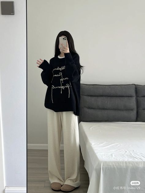 Comfy House Outfit, Comfy Korean Outfits, Neat Casual Outfits, Korean Outfit Street Styles, Clothes Korean Style, Korean Casual Outfits, Casual Day Outfits, Quick Outfits, Easy Trendy Outfits