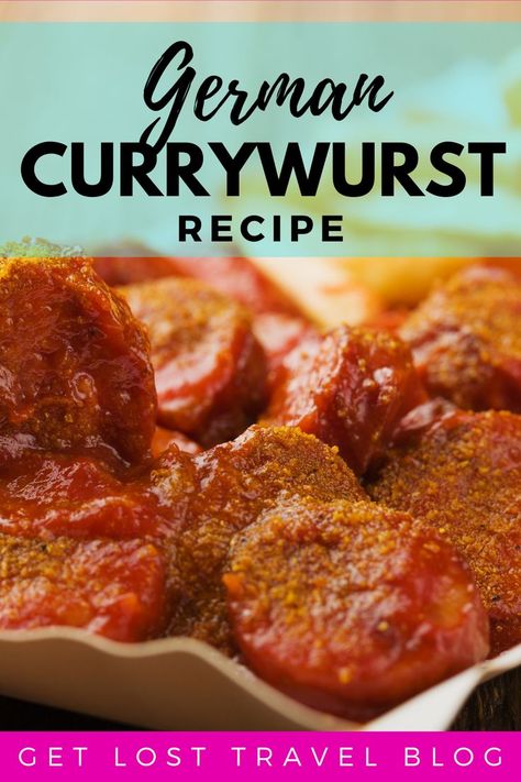 The ultimate German fast food. You don't want to visit Gremany without sampling some currywurst sauce! But if you can't visit Germany right now, you can recreate this German comfort food at home. Learn how you can make traditional German currywurst at home. Click the pin for the full authentic German currywurst recipe. German Currywurst, Currywurst Recipe, Currywurst Sauce, Easy German Recipes, Chicken Sausage Recipes, Bratwurst Recipes, German Food Authentic, German Sausage, Food At Home