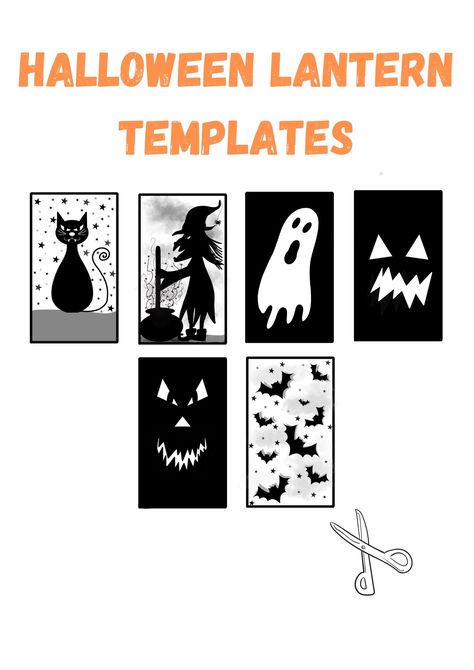 Halloween Lanterns Diy, Printable Halloween Decorations, Gothic Crafts, Lanterns Diy, Lantern Template, Fall Crafting, Halloween Lantern, Halloween Props Diy, Halloween Printables Free