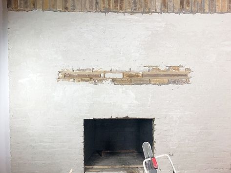 Plaster Over Brick Fireplace, Plaster Over Brick, Stucco Fireplace, Linden Homes, Painted Brick Fireplace, Diy Fireplace Makeover, Venetian Plaster Walls, Stone Chimney, Brick Fireplace Makeover