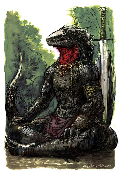 Lizardfolk Druid, Animal Warrior, Enchanted Creatures, Dnd Dragonborn, Elder Scrolls Art, Dungeons And Dragons Art, Fantasy Races, Dungeons And Dragons Characters, Fantasy Monster