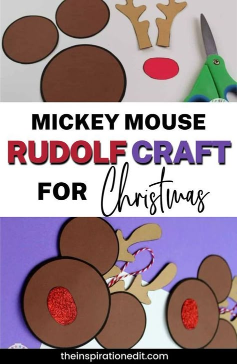 Mickey Mouse Preschool, Make A Christmas Ornament, Disney Christmas Crafts, Mouse Craft, Christmas Tree At Home, Craft For Christmas, Mickey Mouse Classroom, Baby Christmas Crafts, Mickey Mouse Crafts